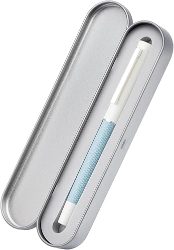 Miniatura 3 de Hongdian 1862 - Pluma estilográfica, punta fina de iridio con convertidor de tinta, color azul marino fresco contrastante, bolígrafo de escritura