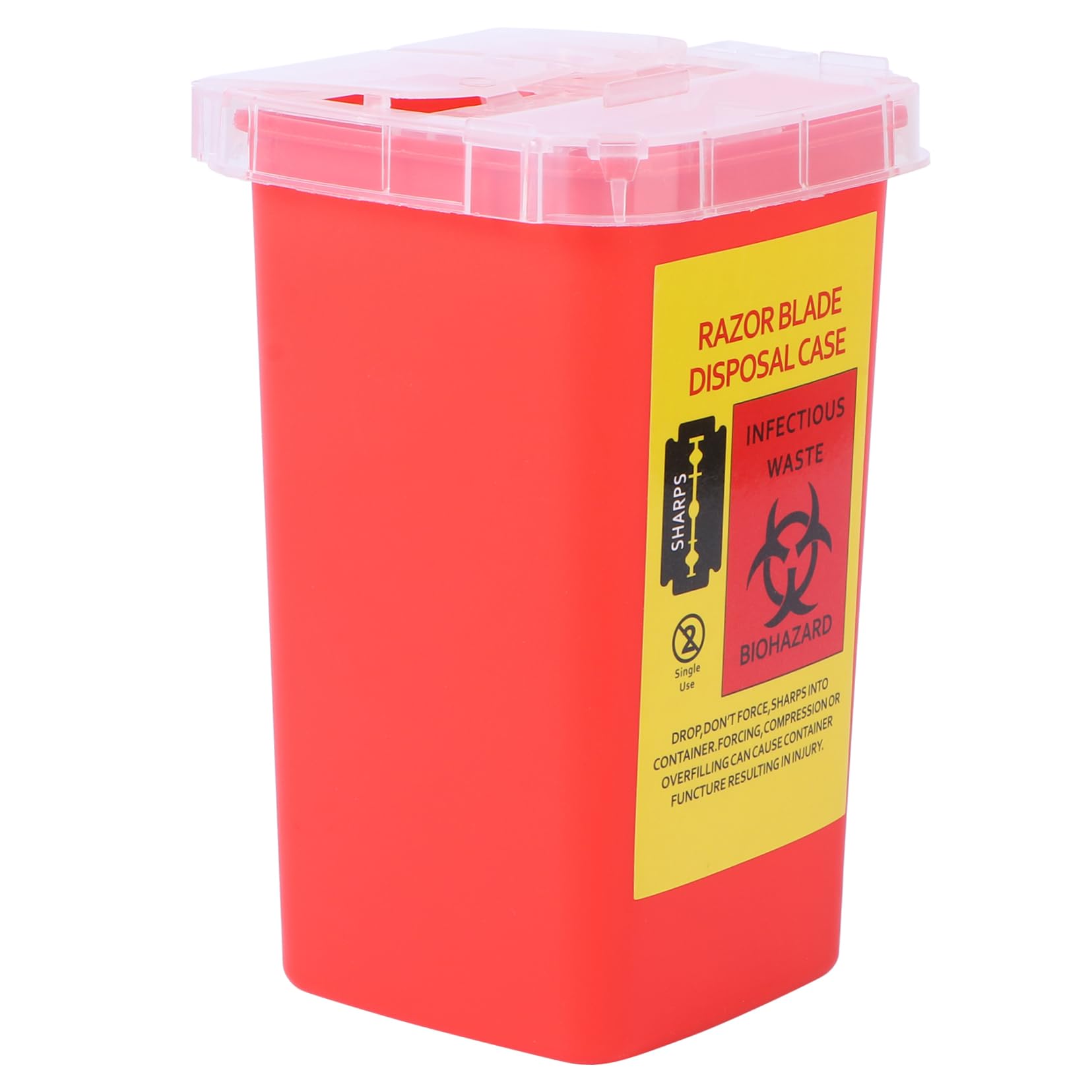 Mikinona 5piezas Caja De Almacenamiento Para Cuchillas De Afeitar Contenedor Seguro y Para Barberías y Salones Rojo
