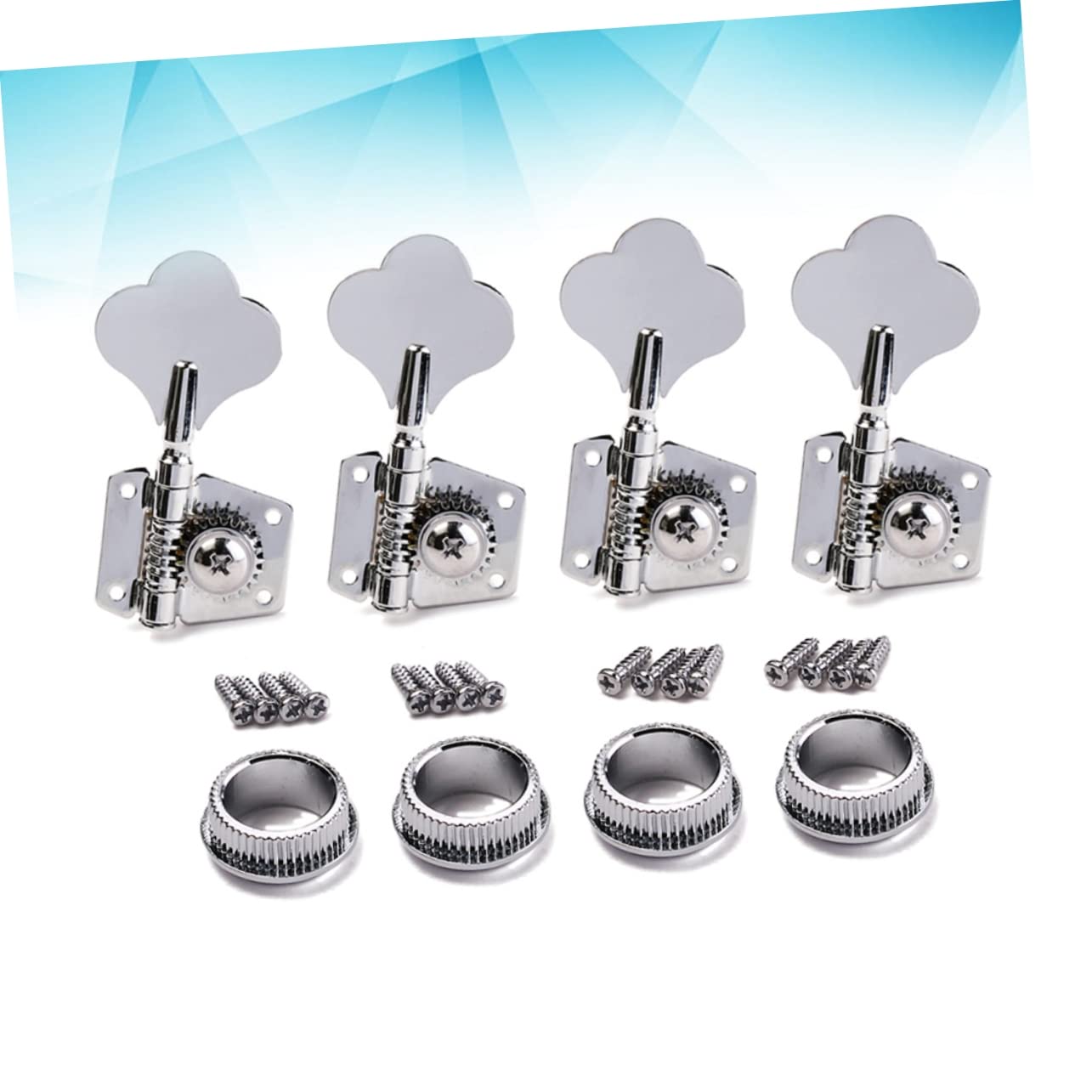 ifundom Bass Tuning Pegs 4r Tuner Heads Vintage Open Style for Electric Bass Tuners Essential Guitar Parts