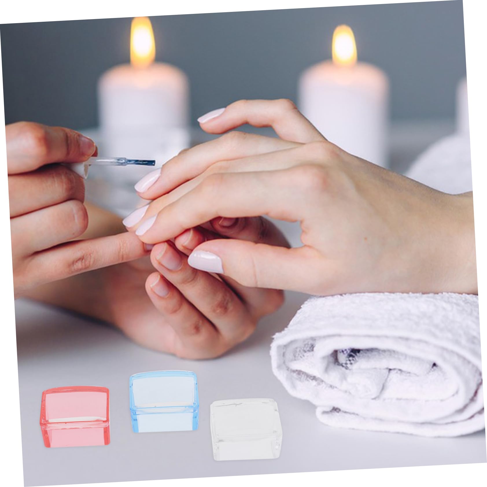 FOMIYES 15 Juegos De Estampado De Uñas Transparente Estampador Transparente Para Uñas Arte Para Uñas DIY Estampadores De Uñas Kit De Esmalte De Uñas De Gel Manicura De Uñas Francesa