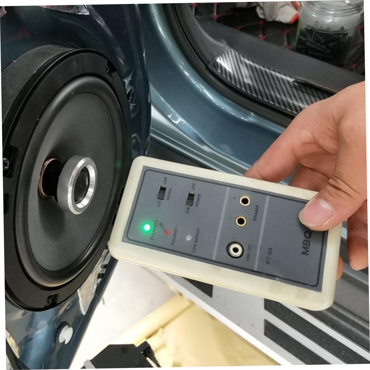 Gatuida 3pezzi Tester Di Polarity Per Altoparlanti Strumento Di Misura Fase Per Sistemi Audio Auto Verifica Polarity Altoparlanti Portatile e Affidabile Per Subwoofer