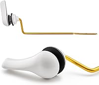 Vista 12 de Palanca de inodoro Qualihome negra - Palanca de descarga de inodoro de montaje frontal de color negro mate - Reemplazo universal - Diseño duradero