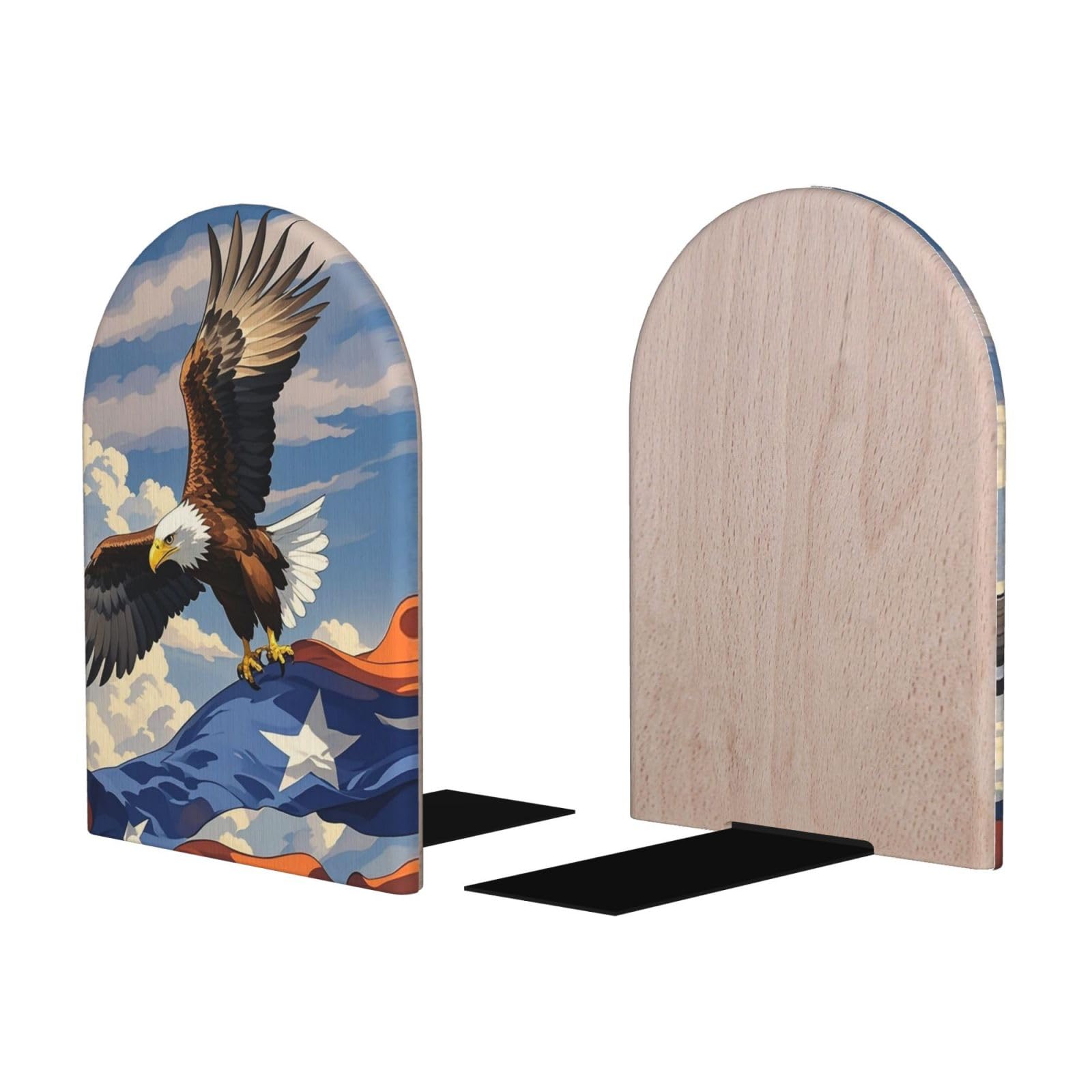 Serre-livres avion en bois pour décorer et organiser votre bibliothèque de salon