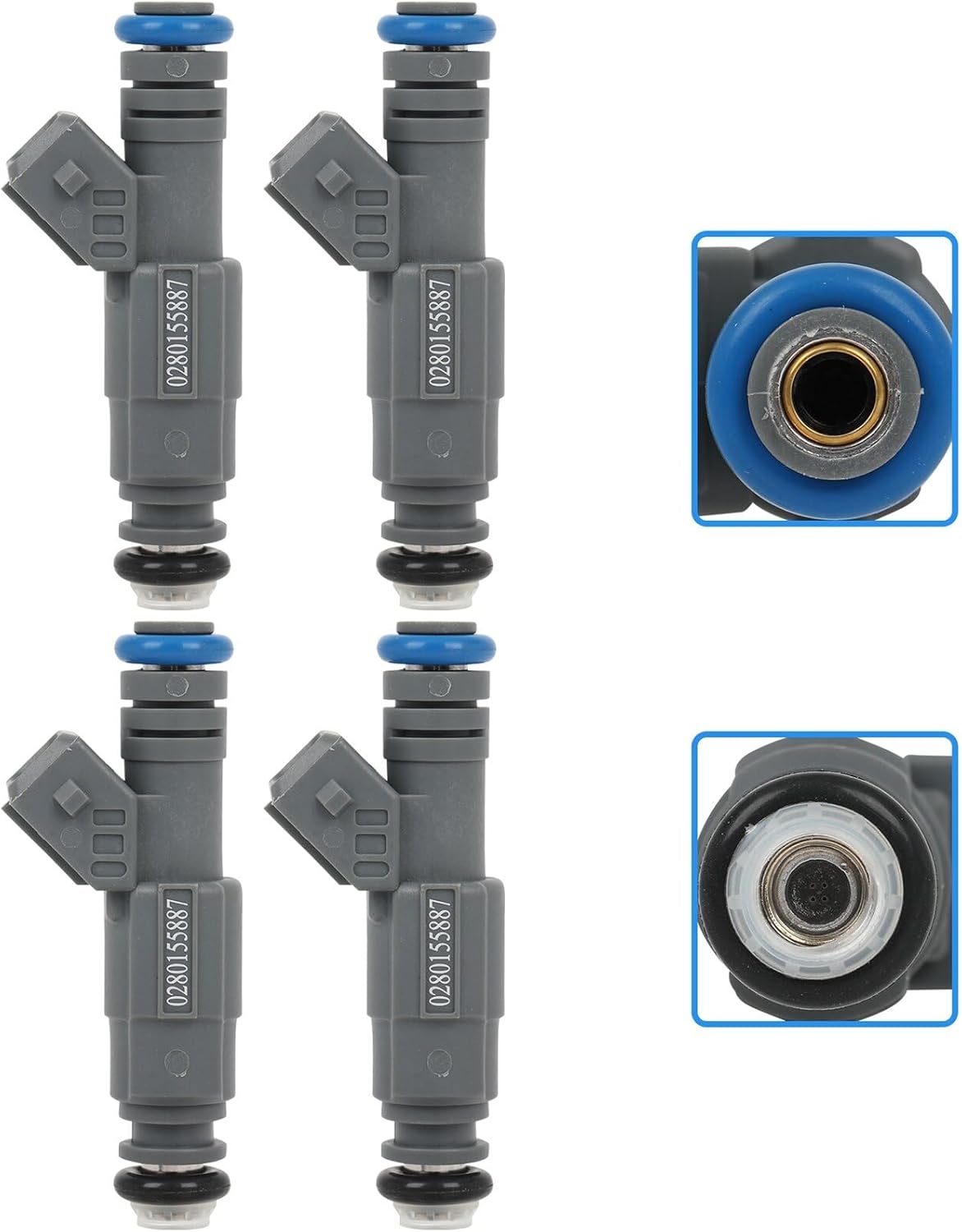 4 Holes FJ303 SCITOO Fuel Injectors Suitable with 1999-2000 for Ford for Contour,2001-2004 for Ford for Escape,2000-2004 for Ford for Focus,2001-2004 for Mazda for Tribute 0280155887 4Pcs