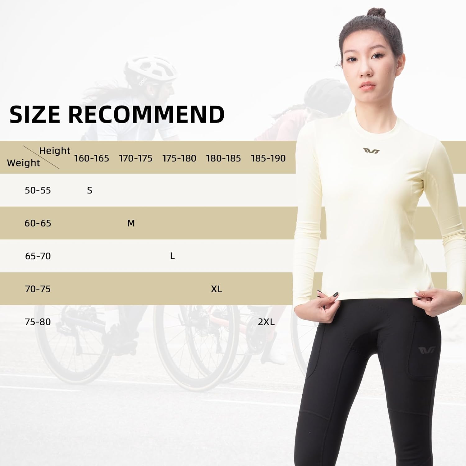 ROCKBROS Women’s Thermal Shirts Winter Cycling Long Sleeve for Women Fleece Lined Base Layer Underwear Suit Fitted Tops - Image 7