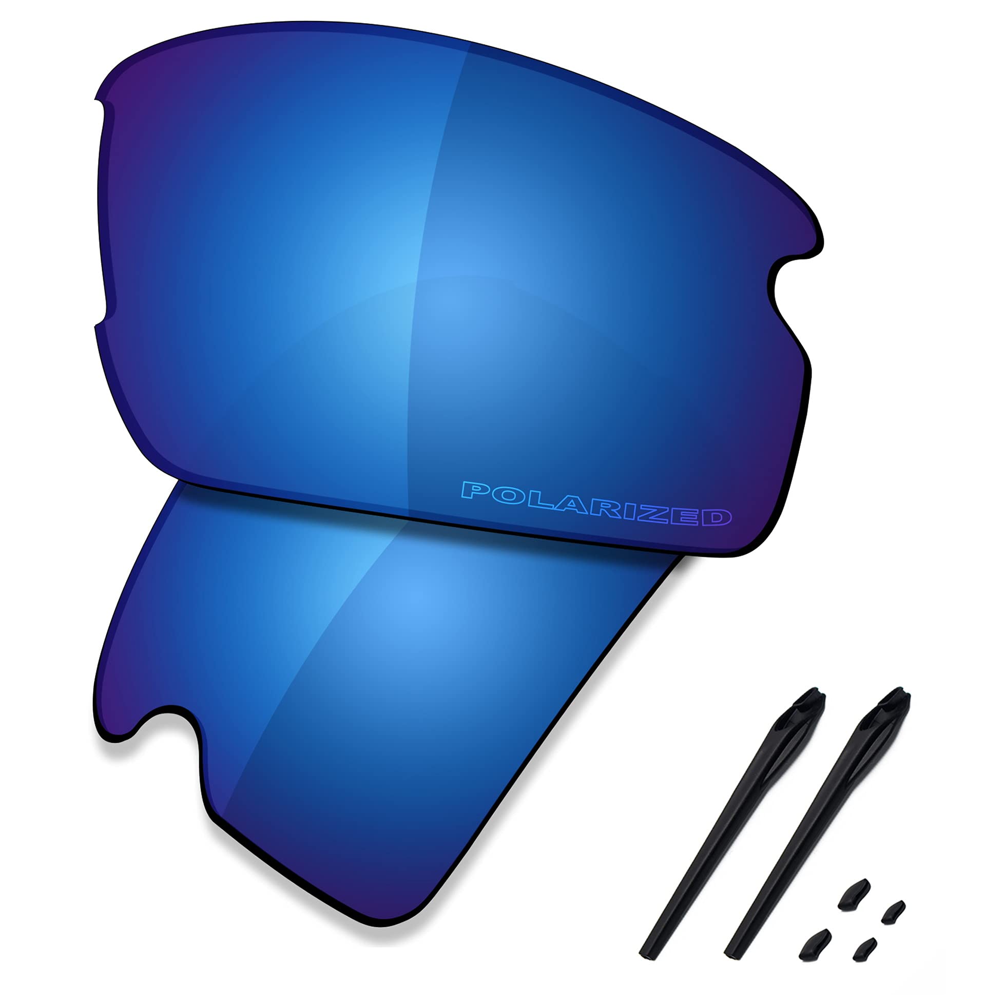 Verres Oakley Flak 2.0 OO9295 de rechange bleus polarisés avec caoutchouc
