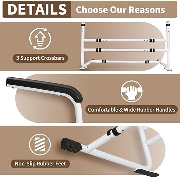 SMONTER Couch Stand Assist-Chair Lift Assist Aid for Elderly Sit to Stand Daily Safety Mobility Support Handle Rails Aid, Height & Width Adjustable, for Couch Sofa Chair Toilet Bed 450lbs Capacity