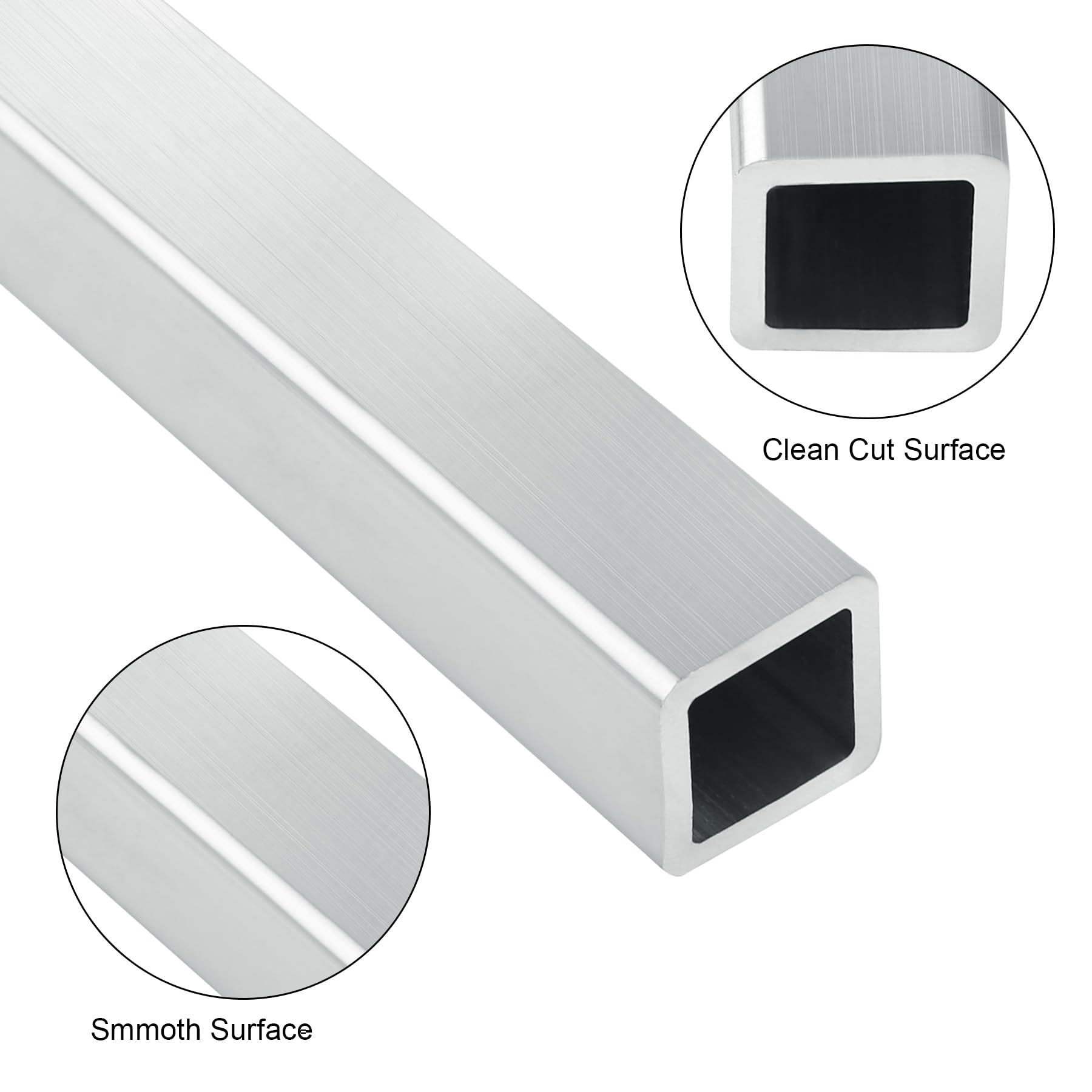 Aluminum Square Tube - 1"x1"x48" for DIY Projects -5