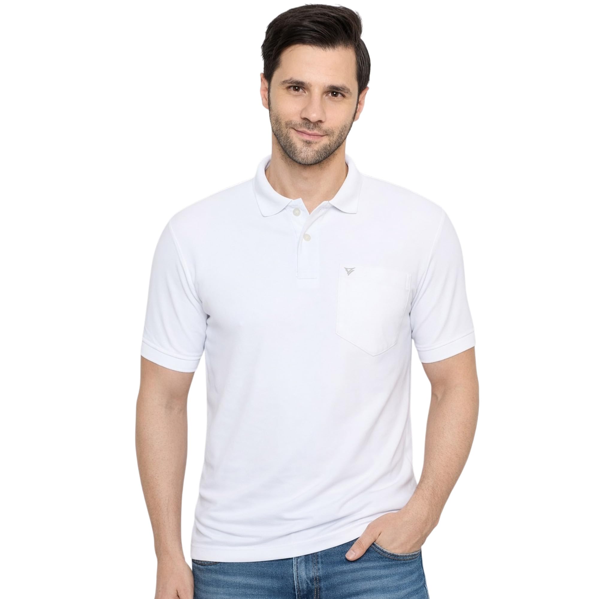 neva Men's Regular Fit Half Sleeve Polo Neck T-Shirt with Chest Pocket-picture-31
