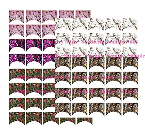100 Nail Art Decals French Tip Camo Decals Set 2