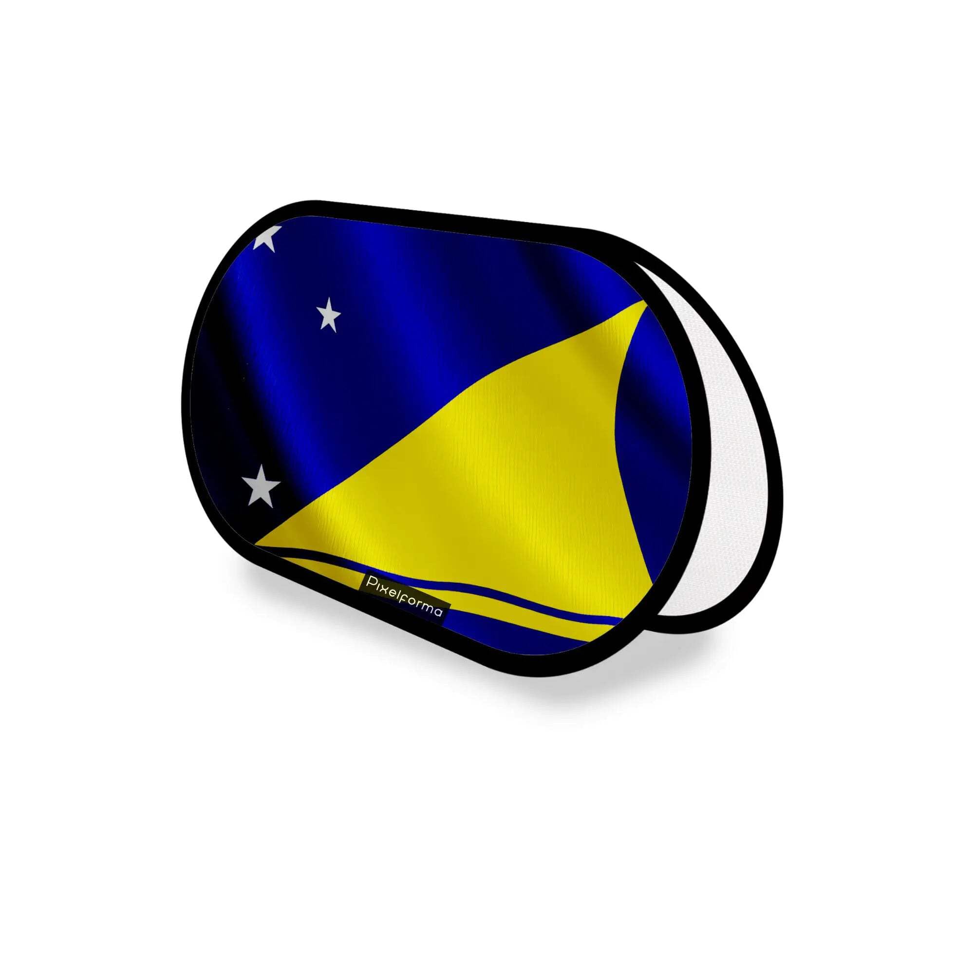 Drapeau Tokelau Ovale 70x120cm en Polyester pour Support Publicitaire