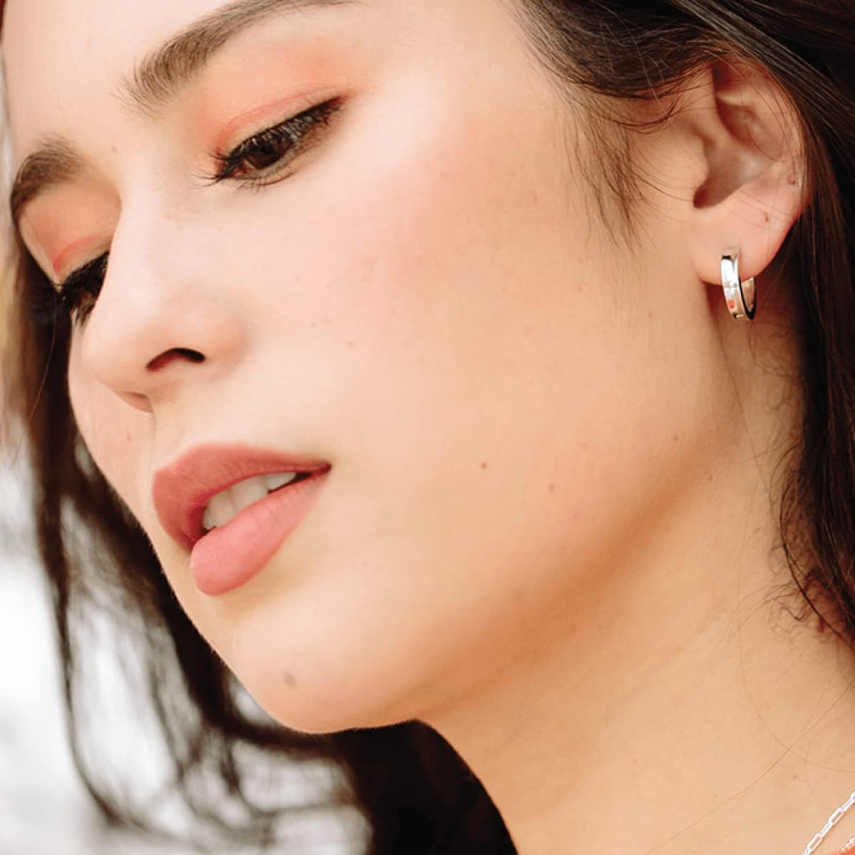 Boma Jewelry Sterling Silver Concave Huggie Hoop Earrings - Image 3