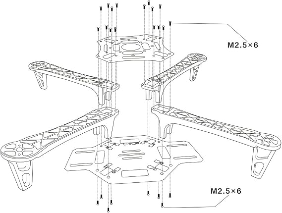 QWinOut DIY FPV Drone Quadcopter 4-axle Aircraft Kit: F450 Frame + PXI PX4 Flight Control + 920KV Motor + GPS + 1043 Propes + 30A ESC