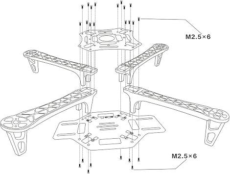 QWinOut DIY FPV Drone Quadcopter 4-axle Aircraft Kit: F450 Frame + PXI PX4 Flight Control + 920KV Motor + GPS + 1043 Propes + 30A ESC