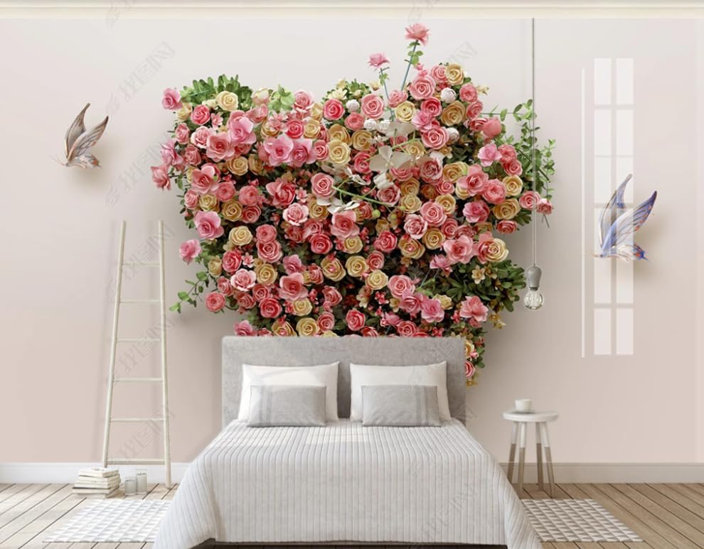 Papier peint intissé roses poster geant mural salon chambre 400x280cm