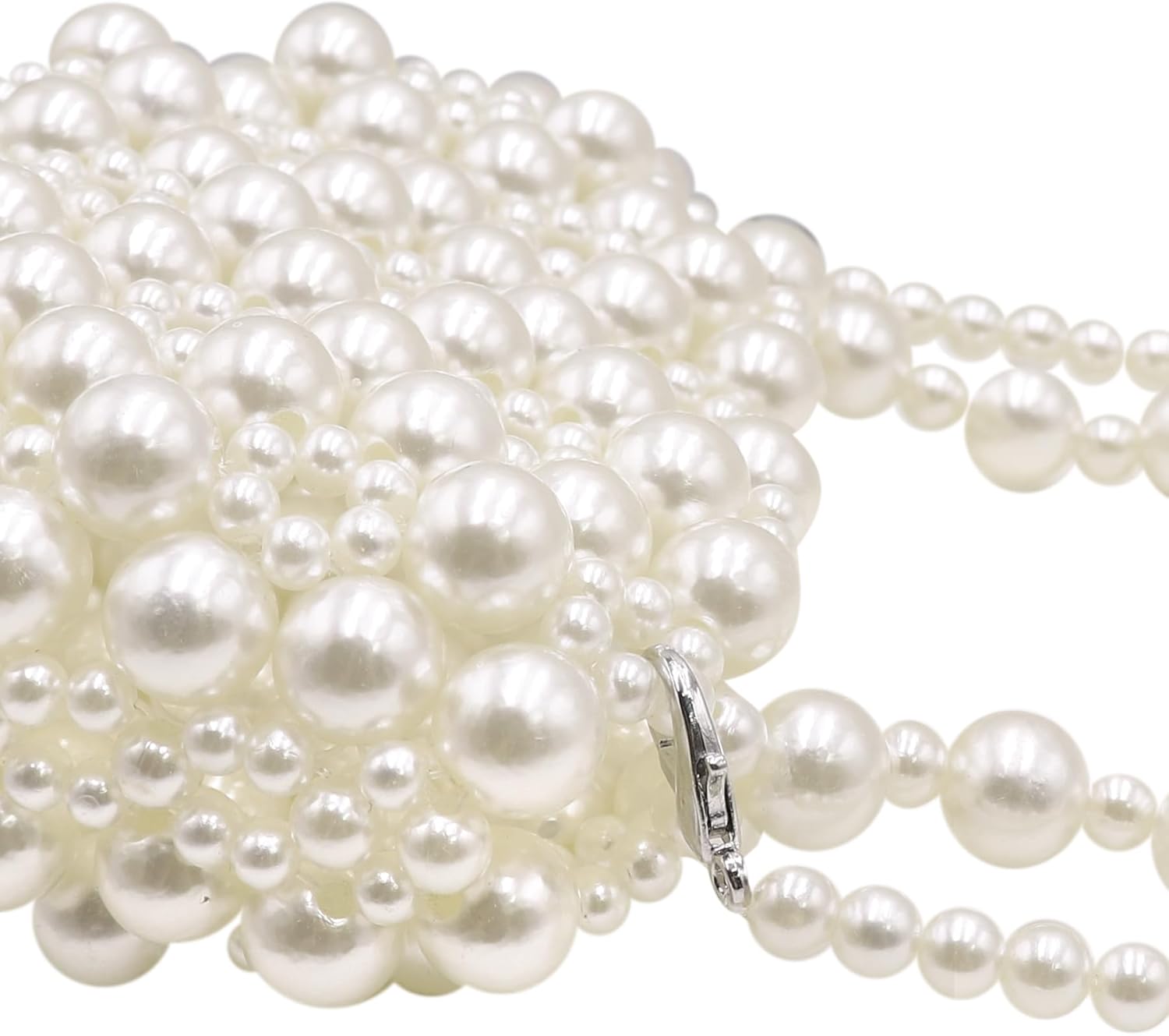 Girls Pearl Purse Mini Pearl Heart Beaded Shoulder Bag for Women Girls Lady Beaded Clutch Evening Bag Prom Wedding - Image 8