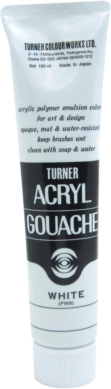 100ml Turner Acrylic Gouache White 1