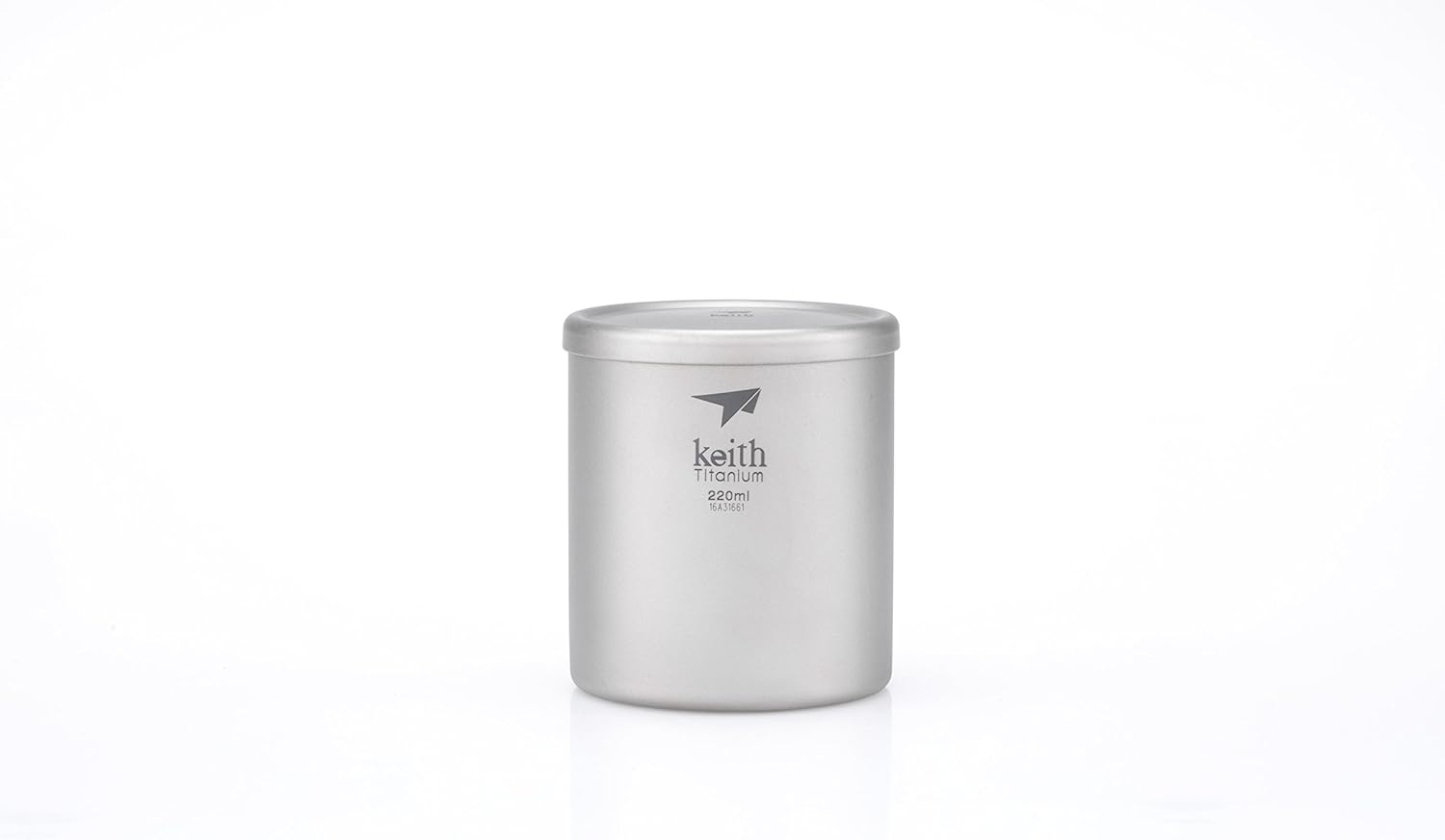 Keith Titanium Ti3301 Double-Wall Mug with Lid - 7.4 fl oz
