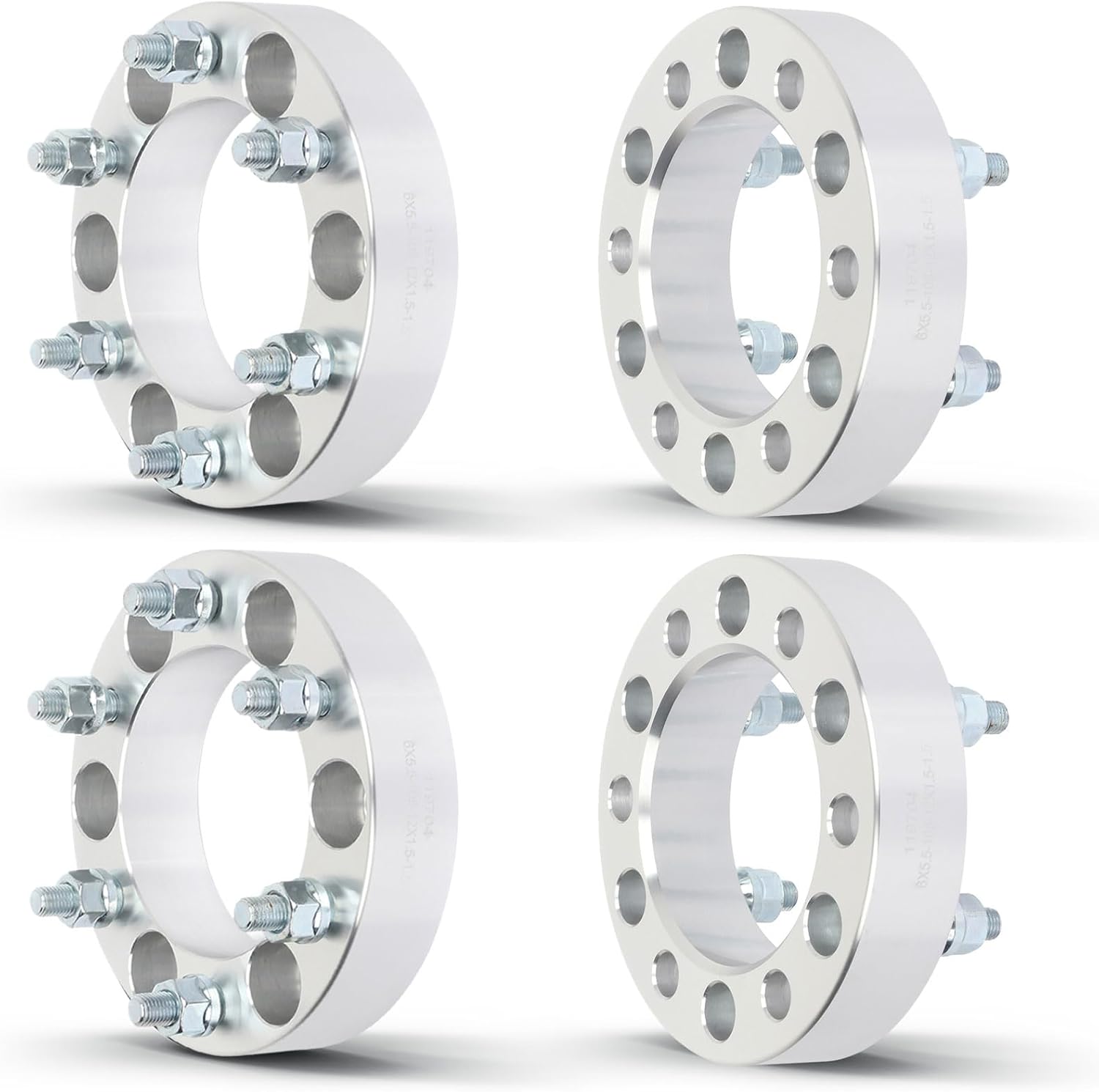 OCPTY 6x5.5 Wheel Spacers 1.5" 6x139.7 Wheel Spacers 12x1.5 Thread 108mm Hub Bore for Toyota for Tacoma for 4Runner Pickup for Hummer H3 (4Pcs)