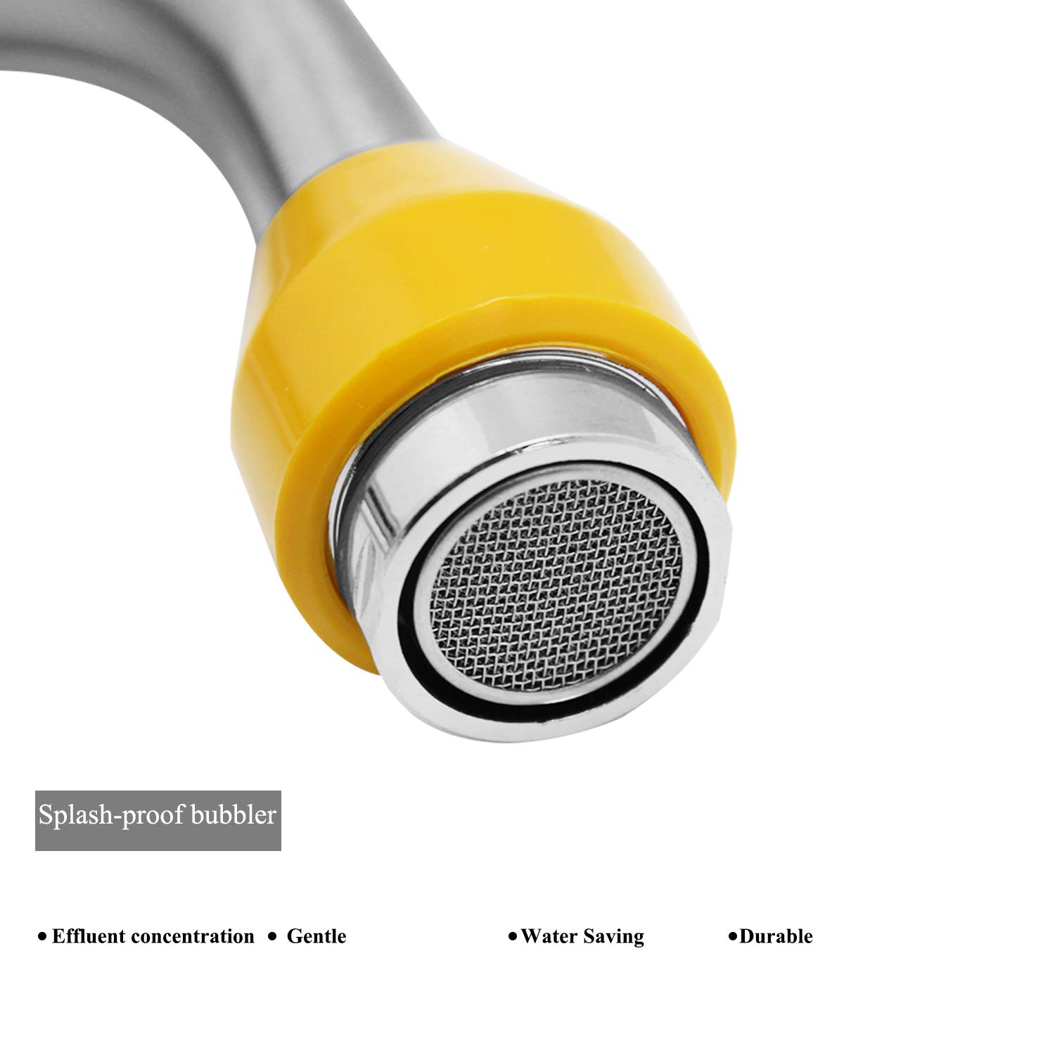 CGOLDENWALL Lavaojos de Emergencia Montada en la Pared Ducha de Seguridad de 304 Acero Inoxidable con Doble Cabezales de Filtro de Doble Capa de Laboratorio (Lavaojos)