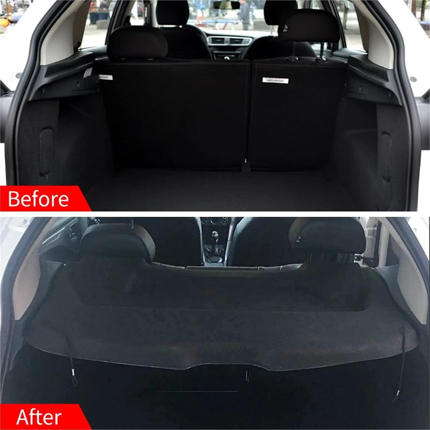 For Citroen C3-XR 2014-2021 Not-retractable Trunk Cargo Cover Parcel Rack Anti-Peeping Auto Interior Accessories