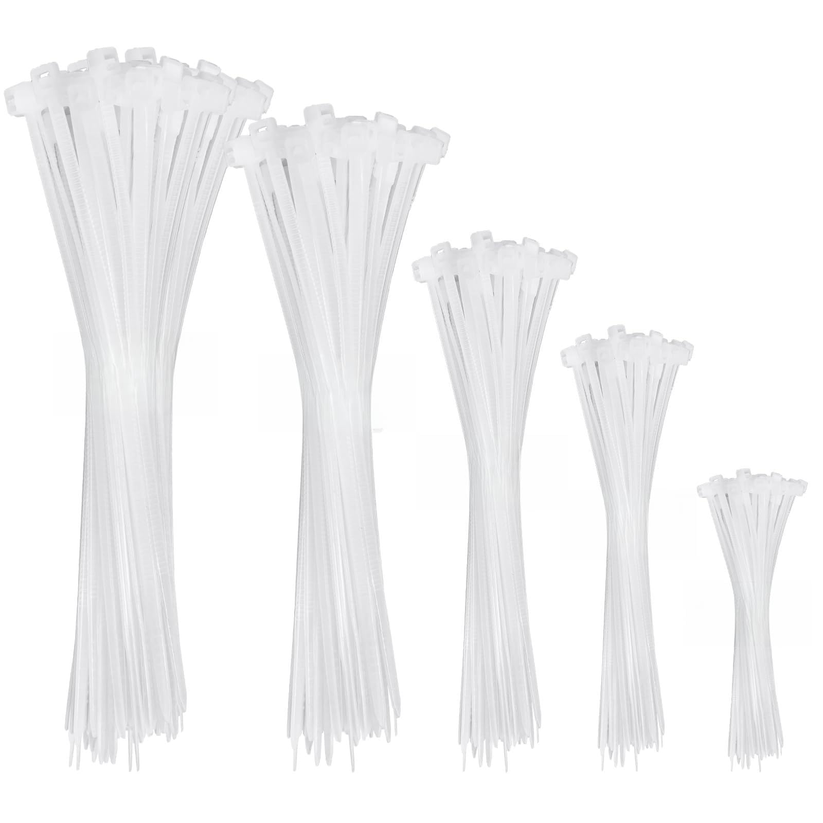 APIELE Cable Zip Ties 600 Pack BLACK Assorted Sizes 4 6 8 10 12 inch…