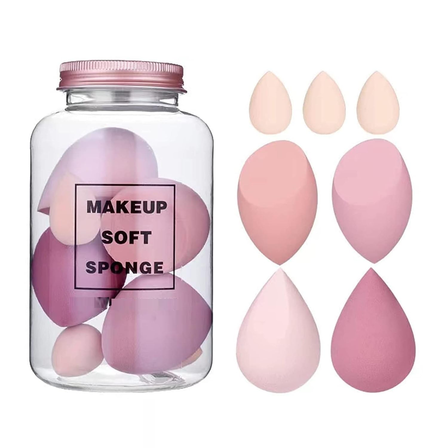Beautiflame Makeup Sponge 7 Pcs blender sponge for Liquid, Cream, and Powder, Multi-colored Makeup Sponge 1