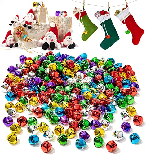 400Pcs Small Jingle Bells For Crafts, 1/2 Inch Christmas Jingle Bells, 6 Colors Christmas Jingle Bells, Metal Craft Bells For Wreath Holiday Home And Christmas Decoration #TOP7