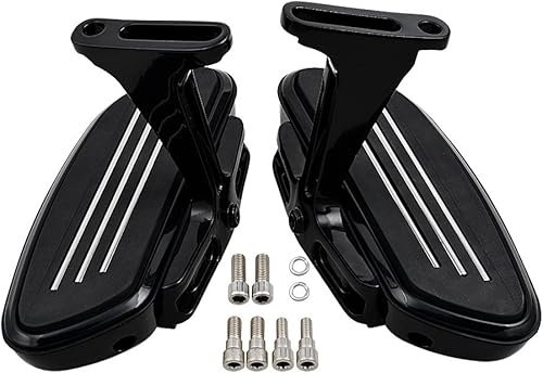Anzios RearBlack - Kit de soporte para estribo de pasajero compatible con Harley Streamliner Style Touring Road Street Glide 1993-2021