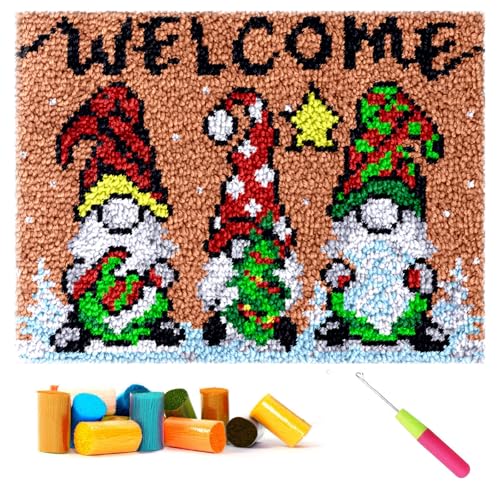 CCWORAN Christmas Rug Making Kit for Adults DIY Craft Latch 