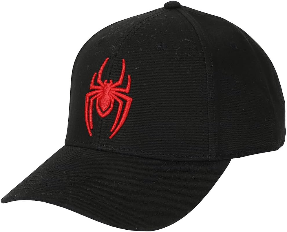 Spider-Man Embroidered 3D Logo Black Traditional Adjustable Hat
