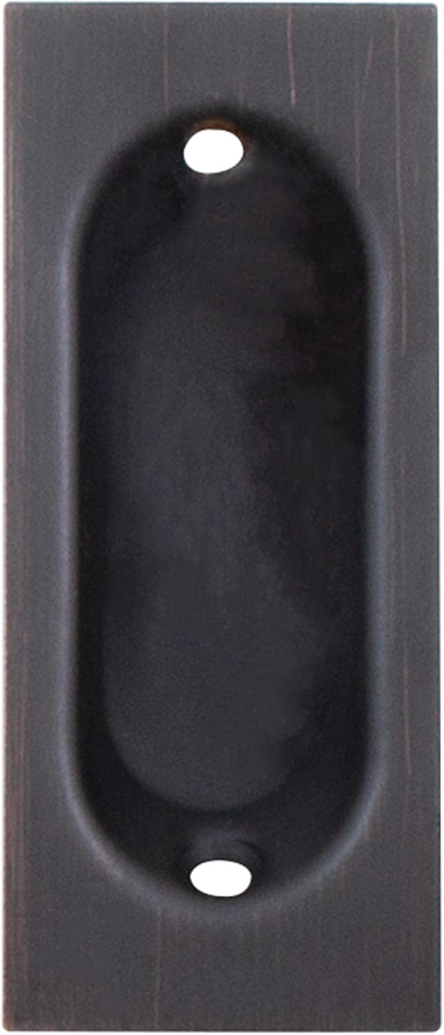 Stone Harbor Hardware Rectangular Flush Door Pull, 3-1/8" x 1-11/32" x 17/32", Vintage Bronze