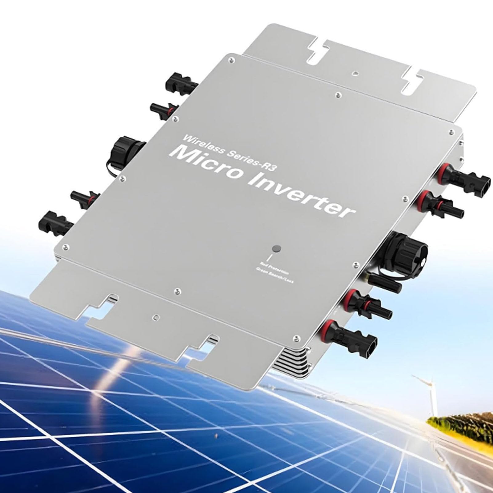 Micro-onduleur, convertisseur CC/CA à onde sinusoïdale pure MPPT, onduleur solaire raccordé au réseau, étanche IP67, pour zones résidentielles, zones commerciales, centrales électriques Silver-2000W