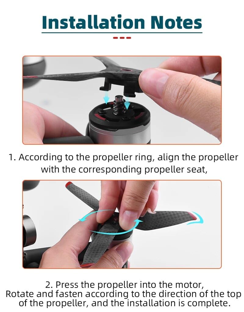 Śmigło z włókna węglowego 5328S Łopatki szybkozłączne Rekwizyty zamienne do śmigła, do drona DJI FPV Combo Śmigło drona(4pair)