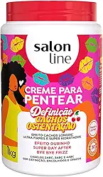 Salon Line Creme para Pentear Definição Cachos Ostentação, 1kg, Vegano