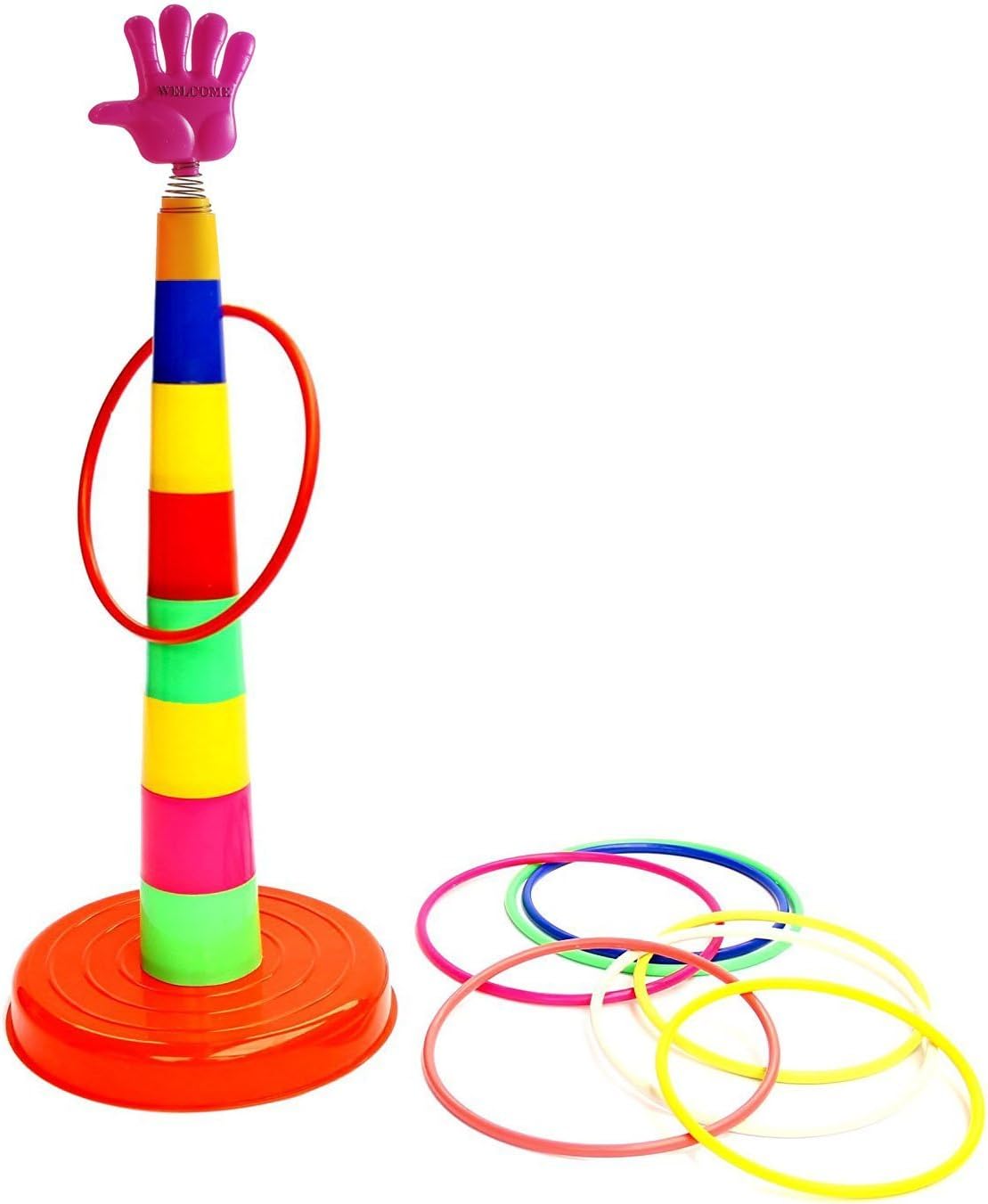 Imported Plastic Ring Toss Quoits Hoopla Throw Game For Kids(Multicolor)