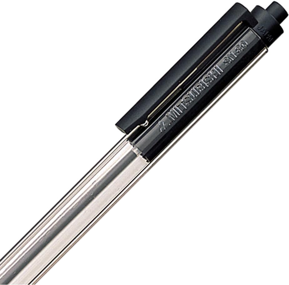 三菱鉛筆 Mitsubishi Pencil New Liner SN-8010P Oil-Based Ballpoint Pen, 0.7, Black, Pack of 10