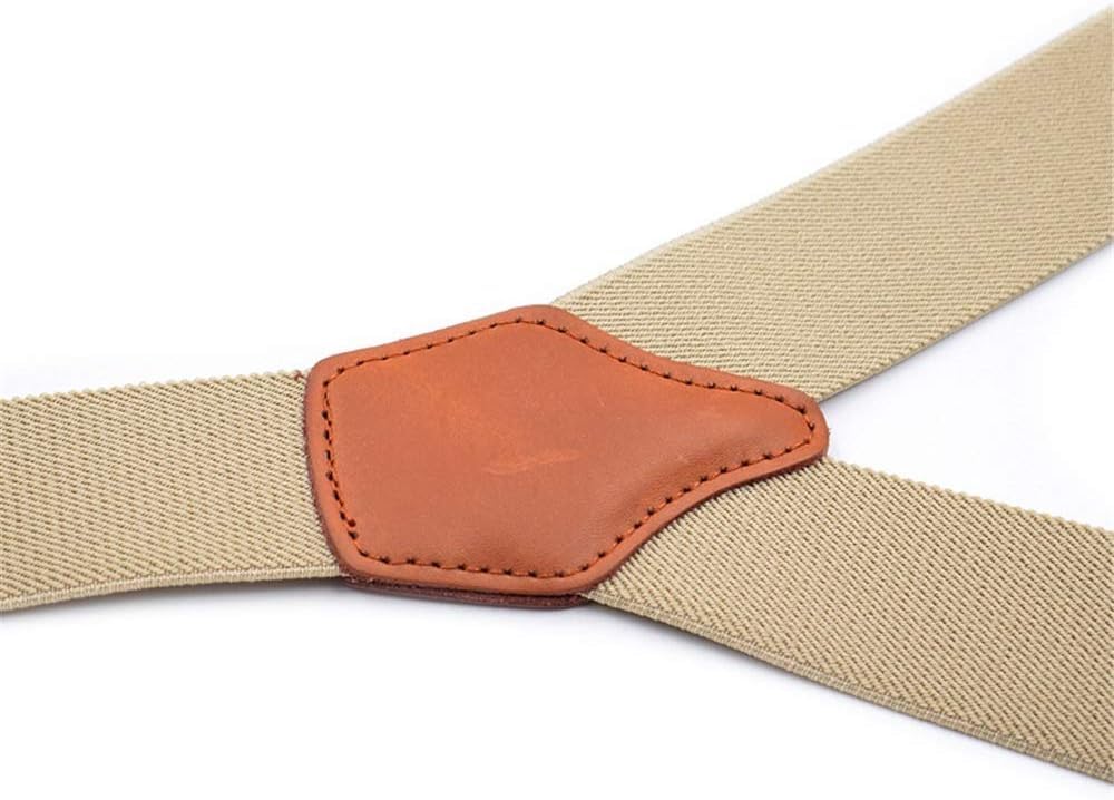 Herrenverstellbare Rücksperrspraces Herren-Knopfgurt 1,37 "breites Y-förmiger Verstellbarer Taste-Gurthose Verstellbarer Hosenträger, Wein rot, 3,5 x 125 cm