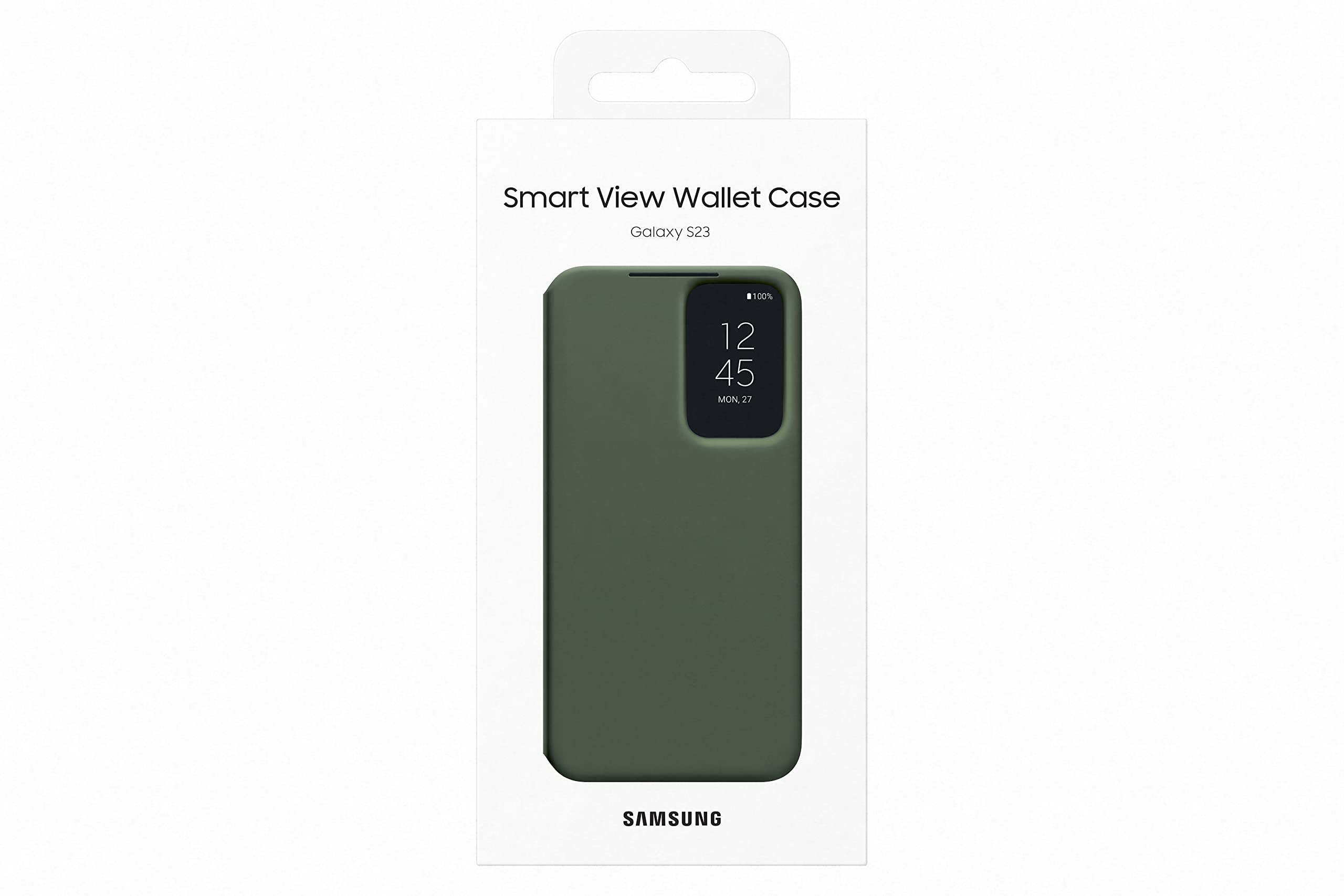 Samsung Smart View Wallet Smartphone Case EF-ZS911 für Galaxy S23, Handy-Hülle, Kartenfach, Sichtfenster, Khaki