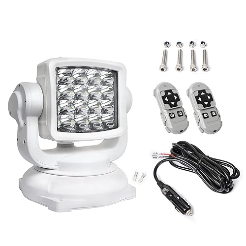 EXZEIT 80W Led Searchlight for Boat Marine, 8000Lumens Spotlight with