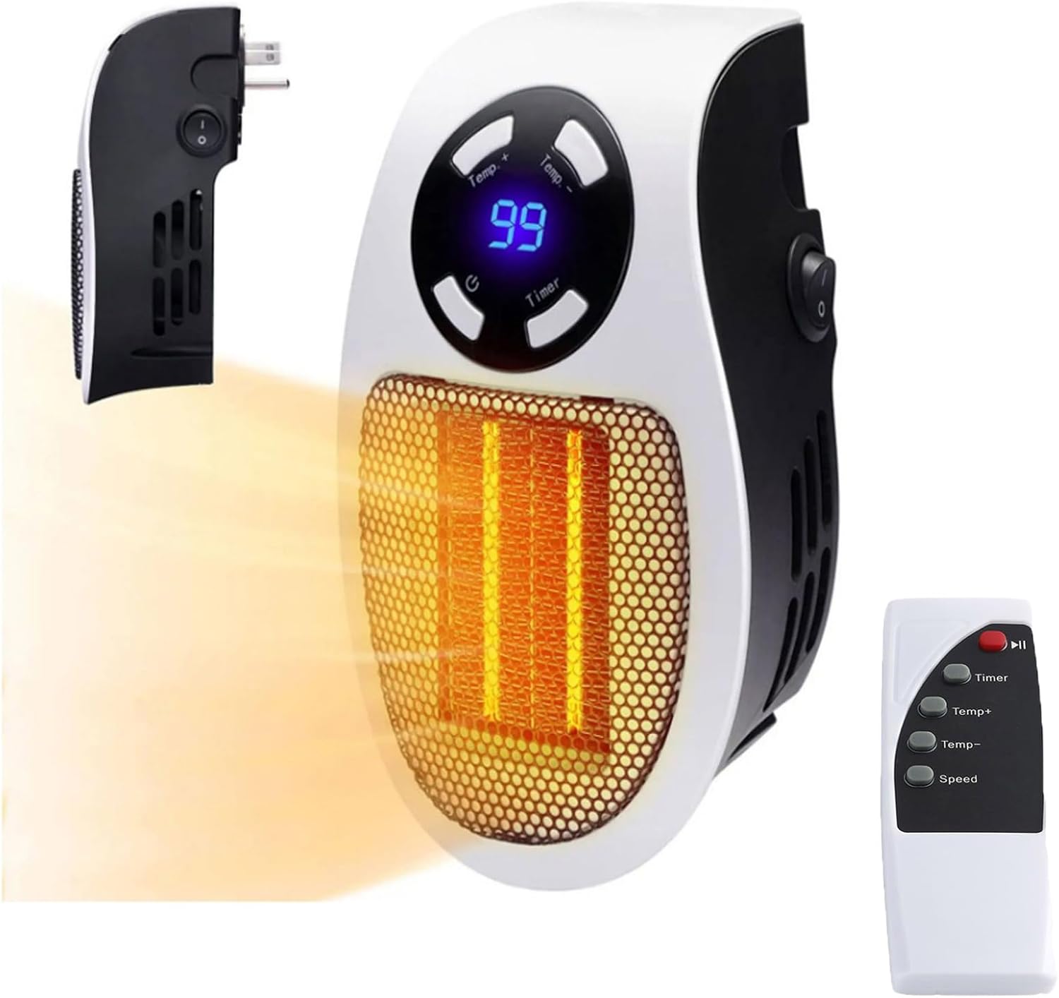 Alpha Heater Portable Heater, 500w Smart Space Electric Small Heater