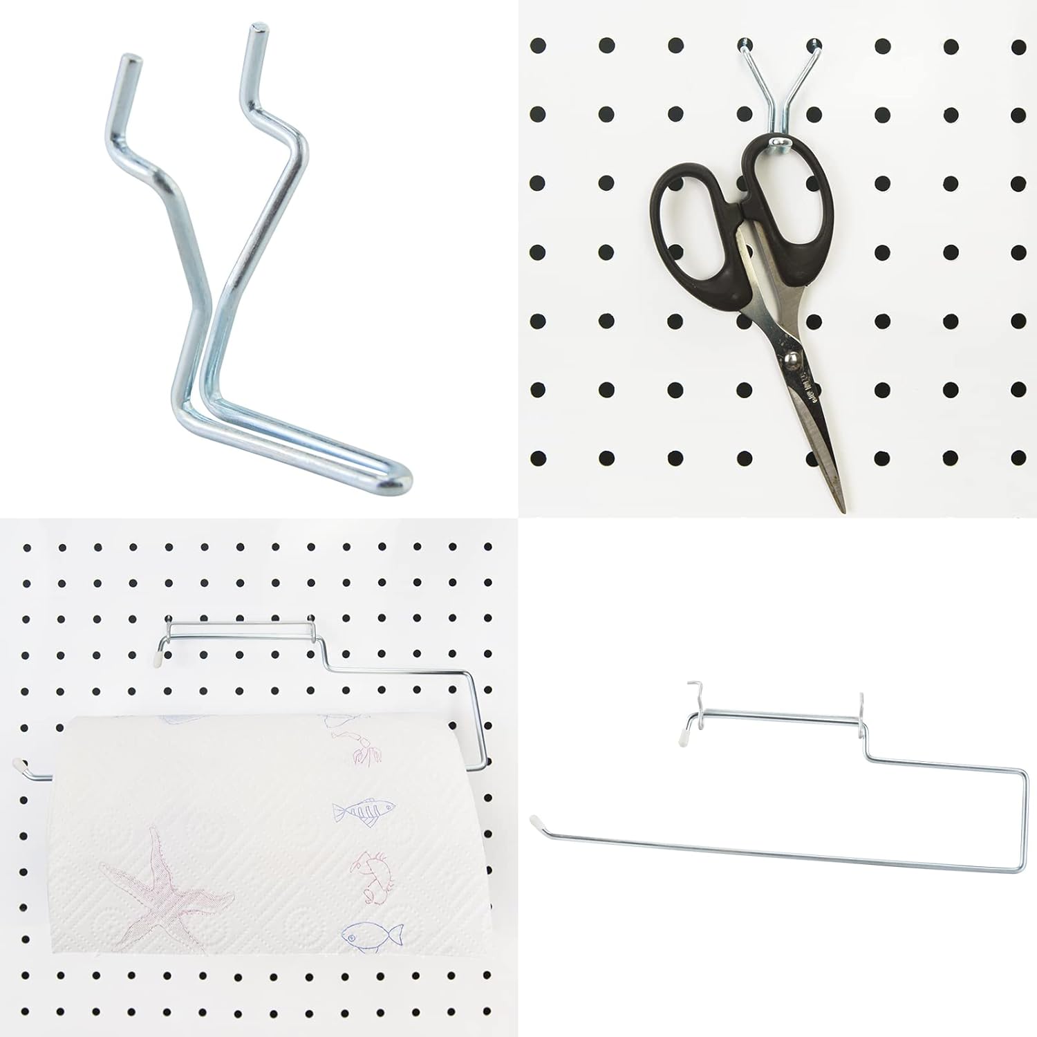 G.CORE Peg Board Organizer 21 Pack, Pegboard Accessories with Baskets Cups Hooks - 1/8" & 1/4" Peg Board Wall Tool Organizers, Utility Holders & Hangers for Garage Craft Workbench - Image 7