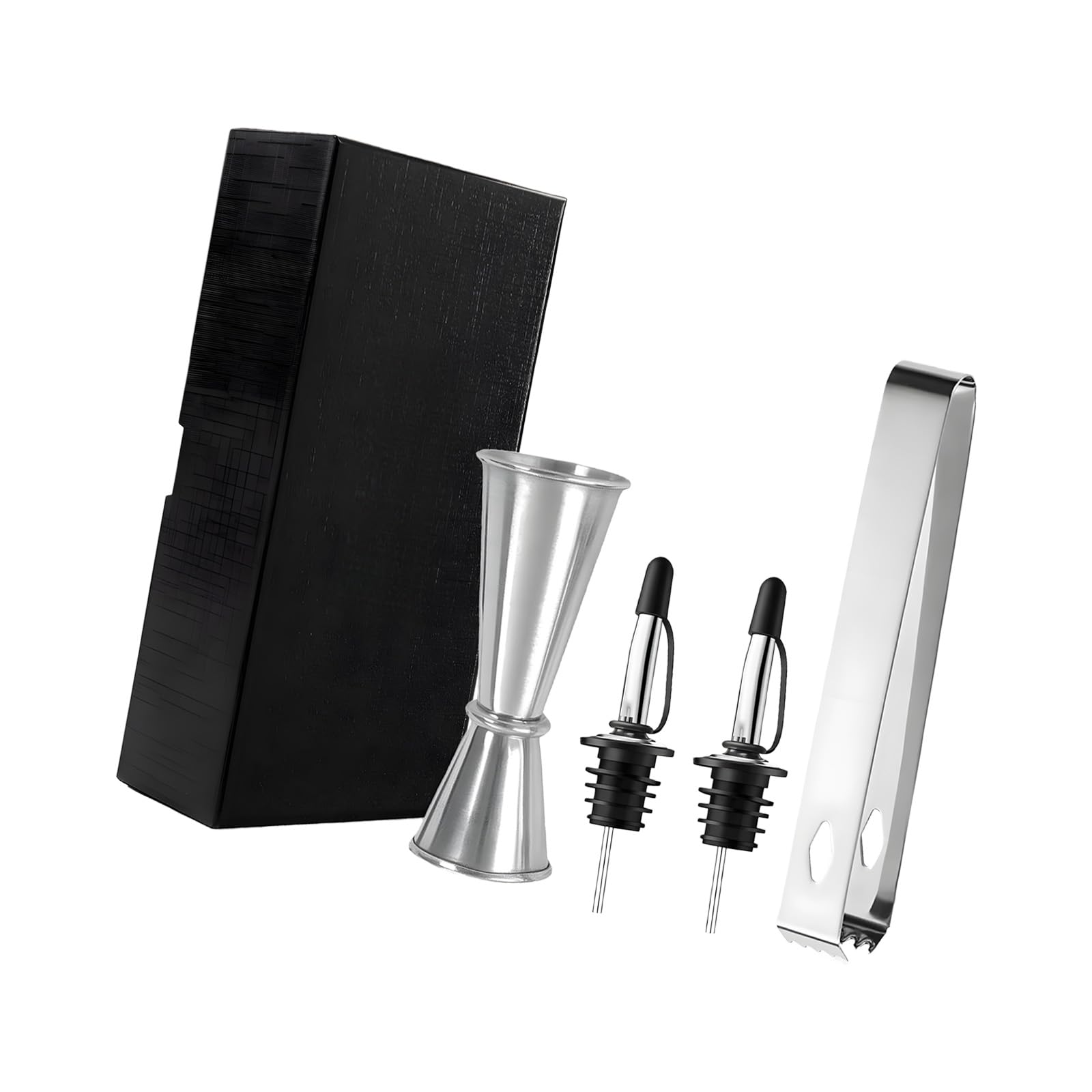HDOYTXXM Complete Nonrust Steel Cocktails Tool Set Ice Tongs 500ml Measuring Cup and Drip Proof Spouts for Home or Professional Use Home Pubs Tool with Ice Tongs