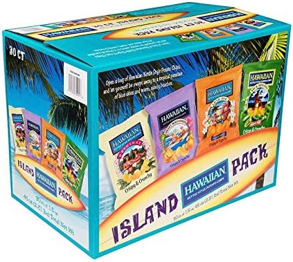 Hawaiian Potato Chips, Island Pack, Variety Pack, 1.5 oz, 30 ct