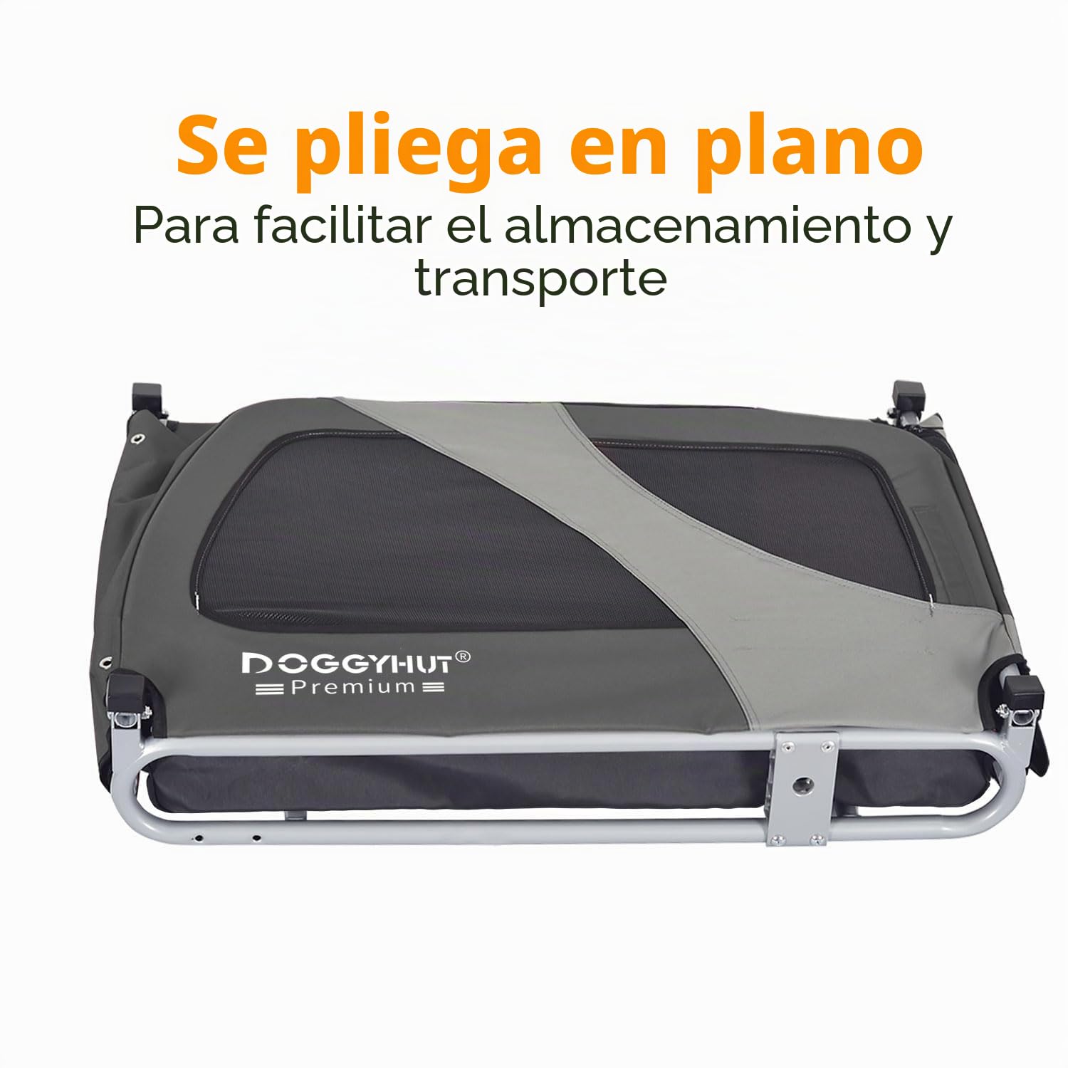 DOGGYHUT® Premium - Remolque grande para perros y bicicletas, tamaño grande, aprox. 270 litros de volumen, para perros medianos y grandes