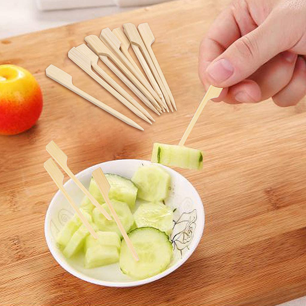 DEERA 4 INCH Wooden Gun Stick SKEWERS Paddle SKEWERS Barbeque SKEWERS BBQ Stick for Outdoor Dining-Pack of 50 - Image 5 thumbnail
