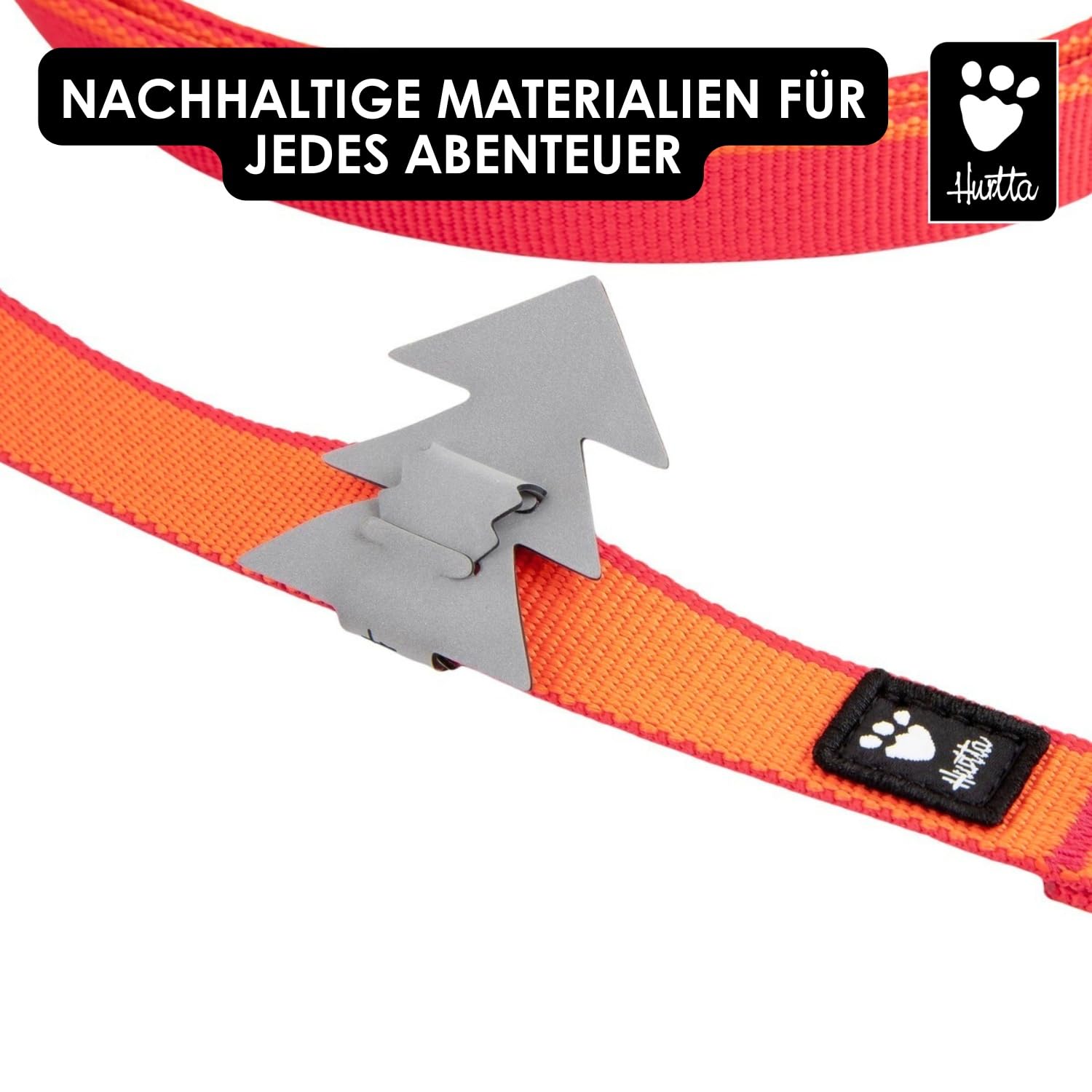 Hurtta Multi-Lange Leine II (BlackBerry, Schwarz, 100-300cm*20mm)