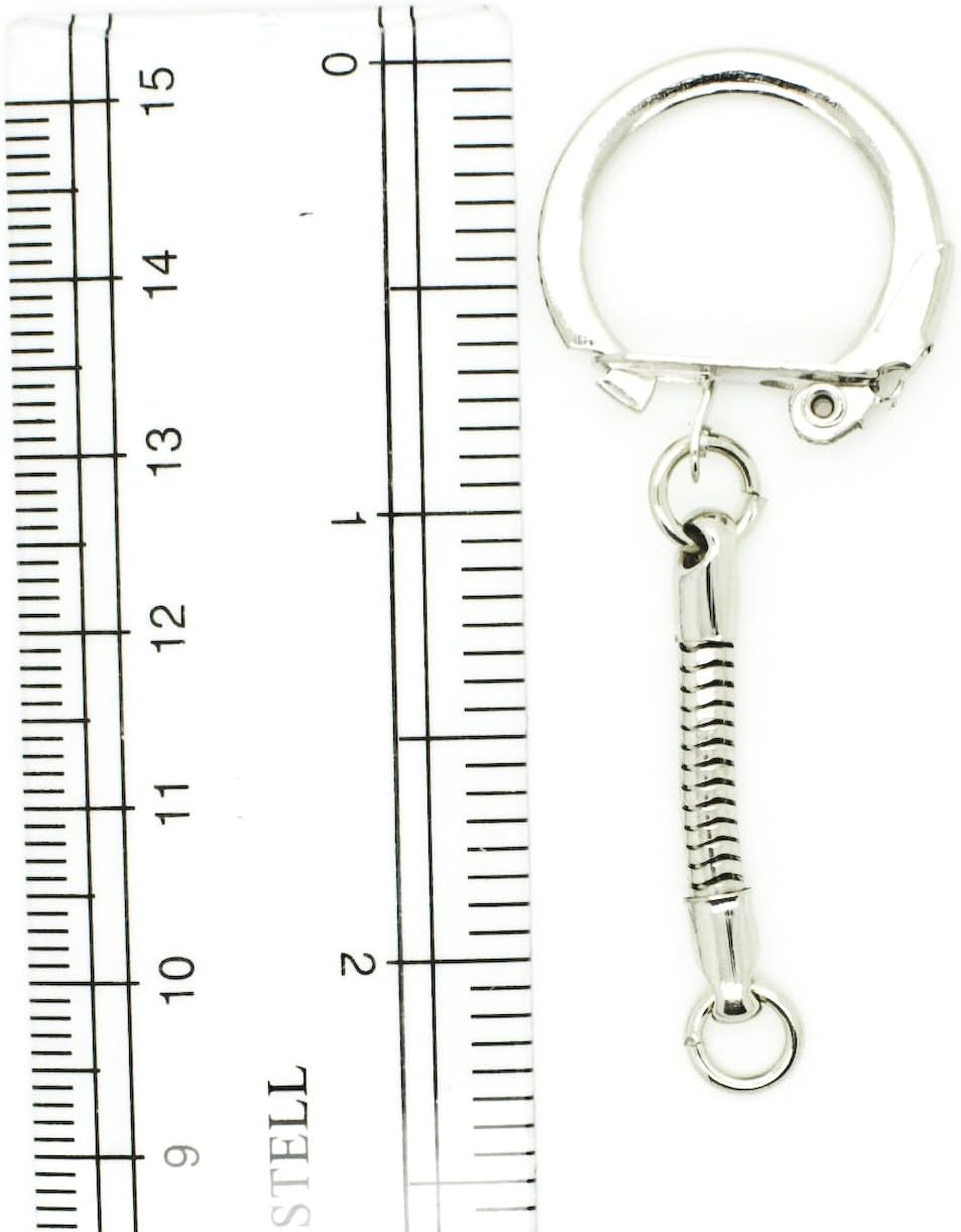 Key Chains Snake Chain with Snap End and Jump Ring for Craft Findings - Pack of 500