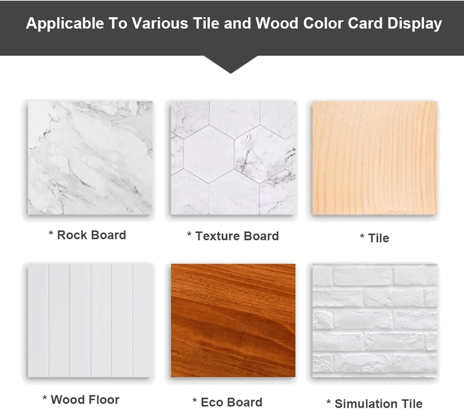 Sample Acrylic Tile Display Rack Wall Mount Cabinet Door Panels Sample Rack Commercial Building Material Sample Holder Floor Tile Display Stand for Wood Bricks Exhibition Halls