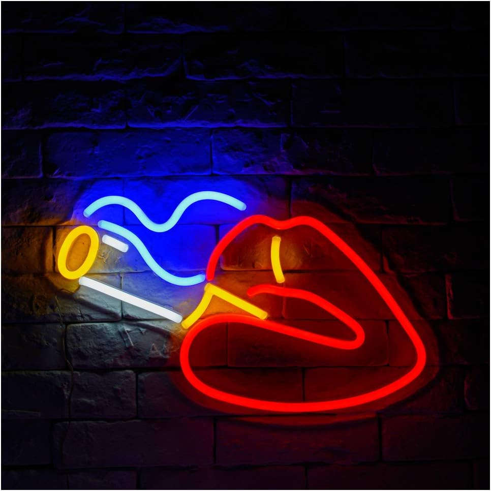Smoking Lips Neon Sign Lights Art Wall Decorative Lights